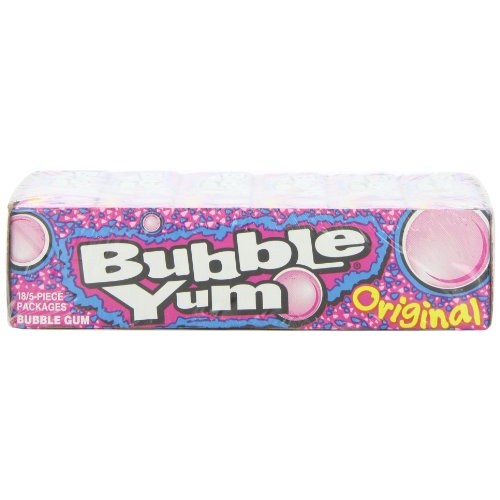 Hersheys Bubble Yum Regular, 5Count (Pack of 18)