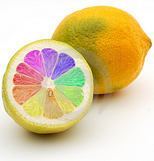 colored lemon