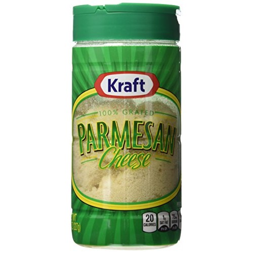 Kraft, 100 Real Grated Parmesan Cheese, 8oz Canister (Pack