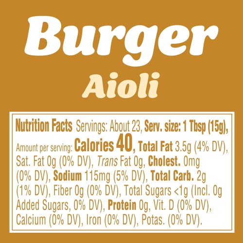 Kraft Burger Aioli, 12 fl oz Bottle