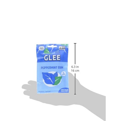 Glee Gum All Natural Peppermint Gum, Non Gmo Project Verified, E
