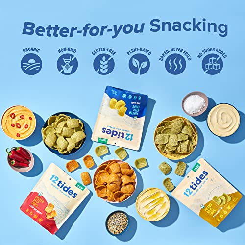 12 Tides Organic Puffed Kelp Chips - Plant Based Seaweed Chips, ...