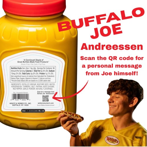 Buffalos Own Webers Brand Original Horseradish Mustard 16 Ounce