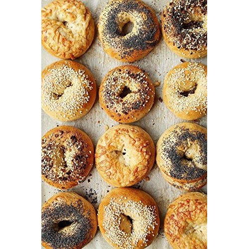1800nycbagels 2 Dz. Assorted Freshly Baked Bagels 6 Plain 6 Popp...