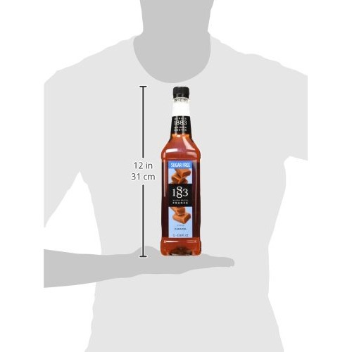 1883 Maison Routin France Sugar Free Caramel Syrup, 33.8 Fl Oz