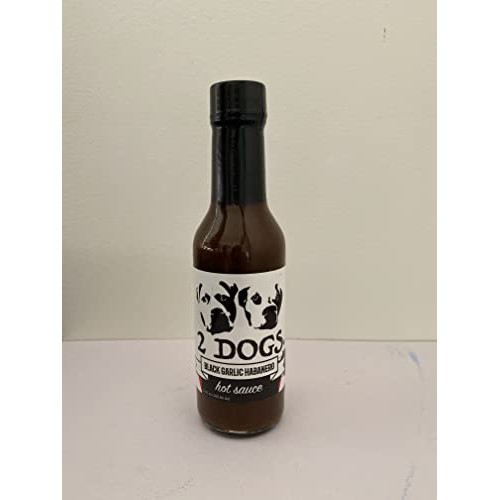 2 Dogs Hot Sauce Black Garlic Habanero