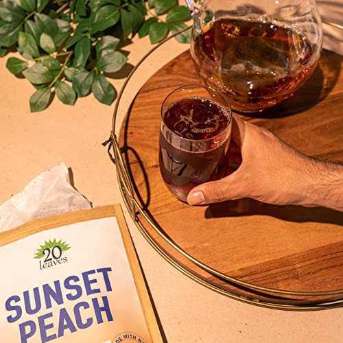 Sunset Peach Black Iced Tea - 8 Individual .75oz Filter Pouch Te...
