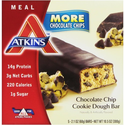 Atkins Protein-Rich Meal Bar, Chocolate Chip Cookie Dough, Keto