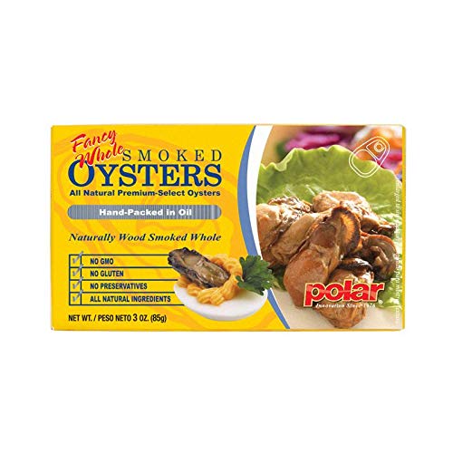 Polar Fancy Whole Smoked Oysters Cocktail, 3-Ounce Units Pack O