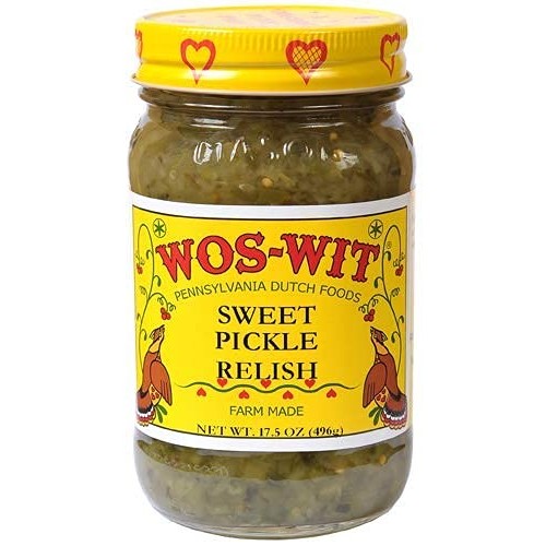 Wos-Wit Pennsylvania Dutch Foods Sweet Pickle Relish, Farm Made,