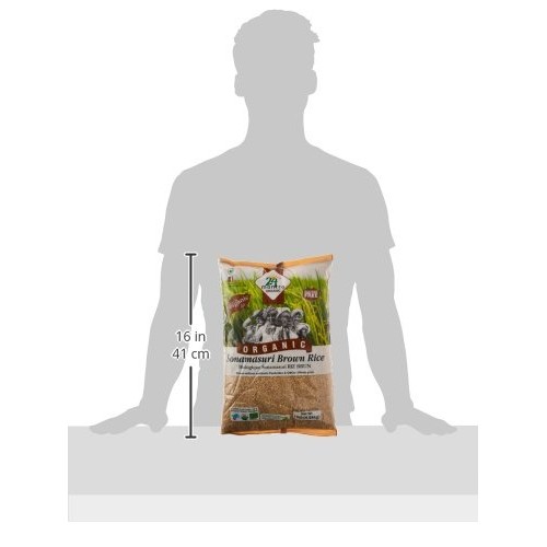 Organic Brown Sonamasoori Rice - 10 Lbs