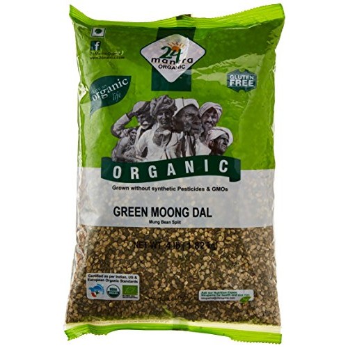 24 Mantara 24 Mantra Organic Green Moong Dal - 4 Lb,,