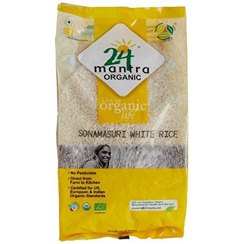 24 Mantara Organic Basmati Rice, White, 2 Pound