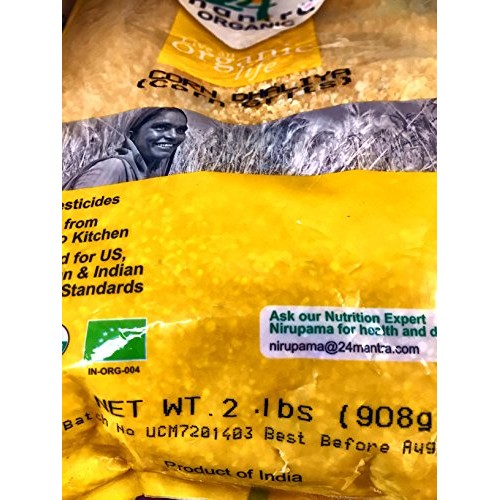 Organic Corn Grits Dhaliya 2 Lbs
