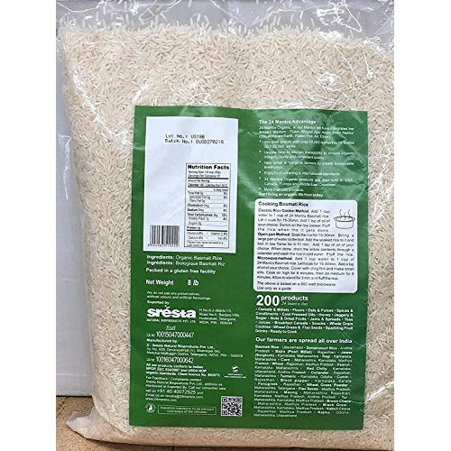 24 Mantra Organic Basmati Rice 8Lb