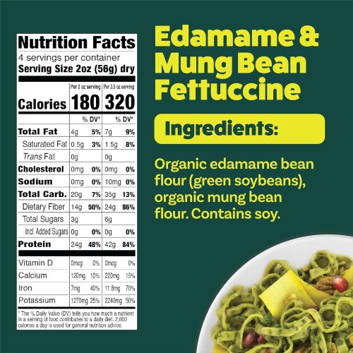 Explore Cuisine Organic Edamame &Amp; Mung Bean Fettuccine 6 Pack
