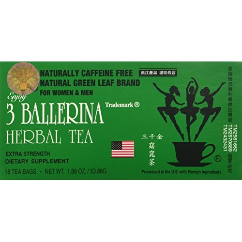 3 Ballerina Diet Tea Extra Strength For Men And Women 6 Boxes X