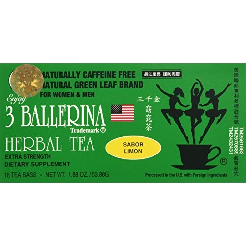 3 Ballerina Tea Dieters Drink Extra Strengh Lemon Flavor 3 Boxe