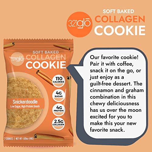 321glo Collagen Protein Cookies, Soft-Baked Cookies, Low Carb an...