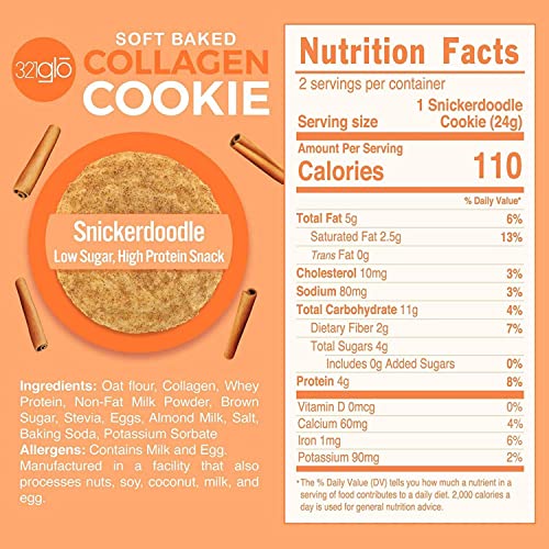 321glo Collagen Protein Cookies, Soft-Baked Cookies, Low Carb an...