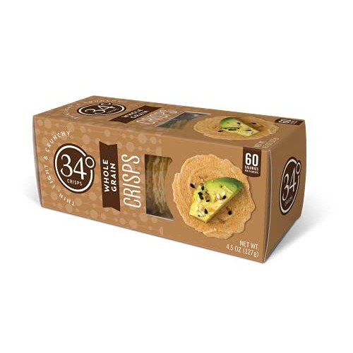 34 Degrees Crisps | Whole Grain Crisps | Thin, Light & Crunchy C...