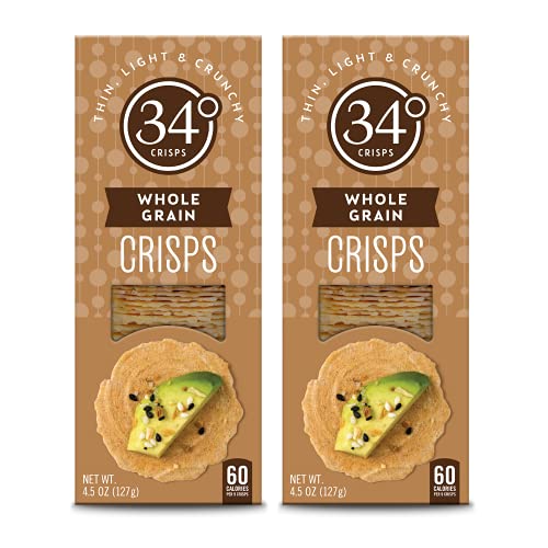 34 Degrees Crisps | Whole Grain Crisps | Thin, Light & Crunchy 1...