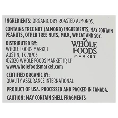 365 By Whole Foods Market, Almonds Dry Roasted &Amp; Unsalted Organi