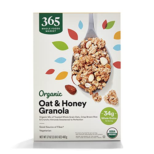 365 by Whole Foods Market, Organic Granola Oat And Honey, 17 Ounce 365 by Whole Foods Market, Organic Granola Oat And Honey, 17 Ounce