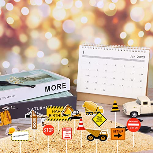 163 Pcs Construction Cupcake Toppers,Cup and Shovel Spoons Set 5...