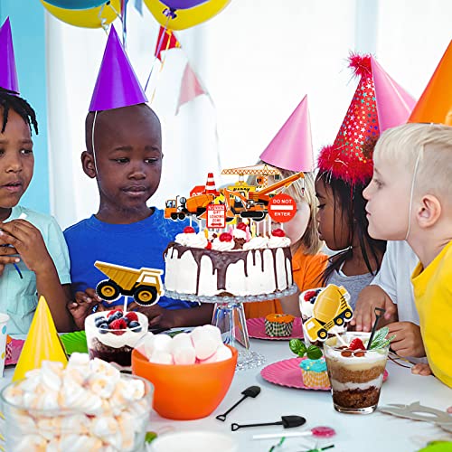 163 Pcs Construction Cupcake Toppers,Cup and Shovel Spoons Set 5...
