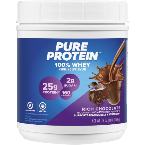 Pure Protein Powder, Whey, High Protein, Low Sugar, Gluten Free,