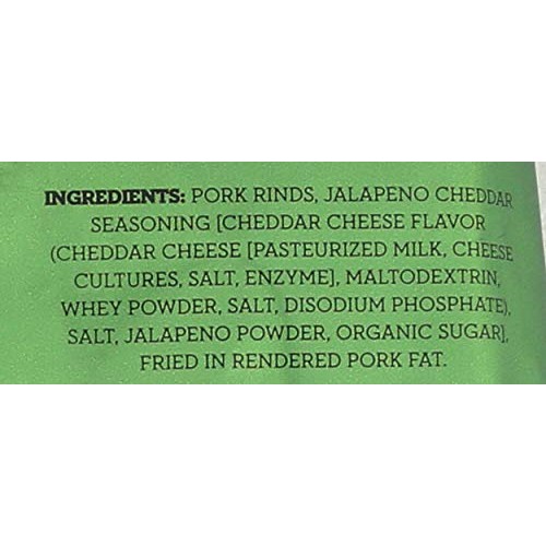 4505 Meats Chicharrones Fried Pork Rinds Jalapeno Cheddar, 2.5 Oz