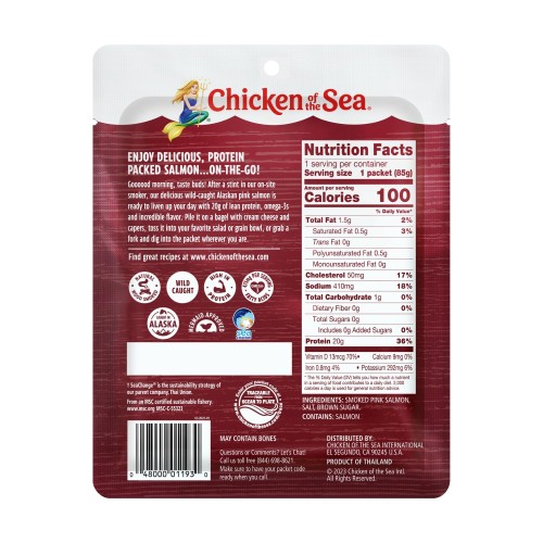 Chicken Of The Sea Pacific Smoked Salmon Skinless And Boneless P