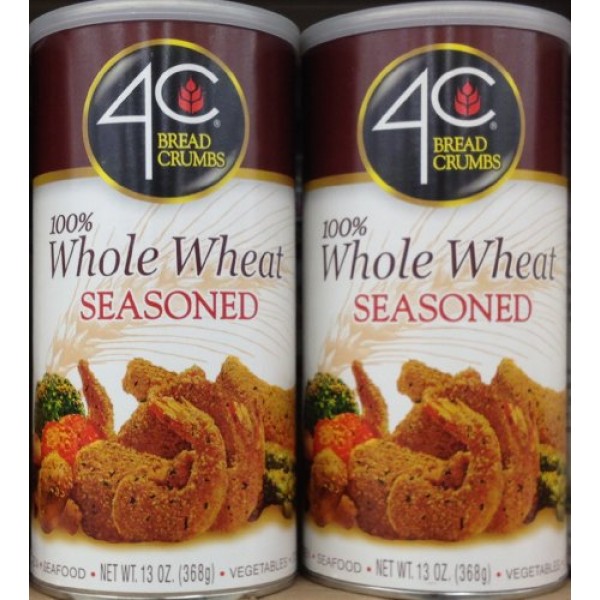 4C 100% Whole Wheat Seasoned BREAD CRUMBS 13oz 2 Cans