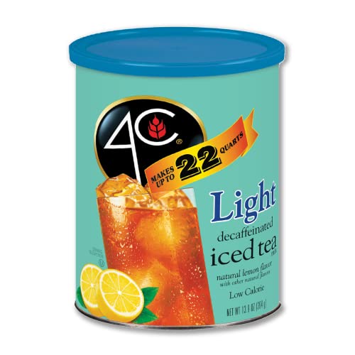4C Light Decaffeinated Iced Tea Mix Natural Lemon Flavor