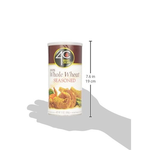 4C Bread Crumbs 100% Whole Wheat Seasoned, 13 Oz