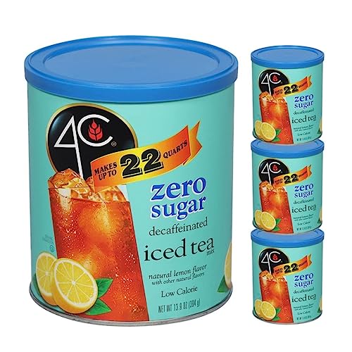 4C Light Powdered Drink Mix Cannisters, Zero Sugar Decaffeinated...