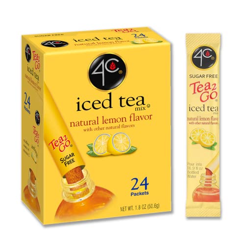4C Powder Drink Mix Packets, Lemon Tea 1 Pack, 24 Count, Singles...