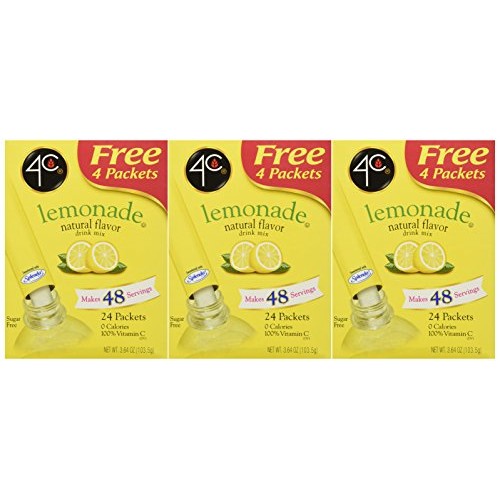 4C Totally Light 2 Go Lemonade, Sugar Free, 20-Count Boxes Pack