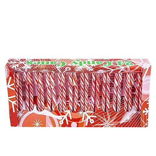 Candy Canes Peppermint Flavored 24 Pack Individually Wrapped.