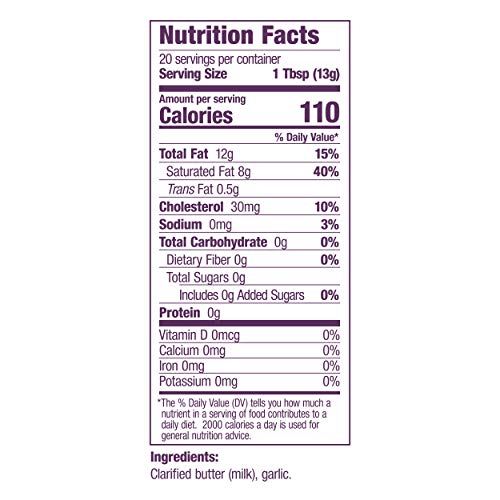 California Garlic Grass-Fed Ghee Butter By 4Th &Amp; Heart, 9 Ounce,