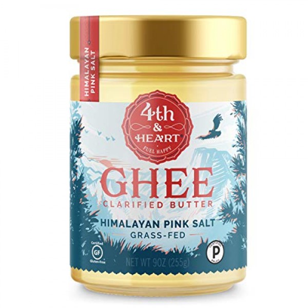 Himalayan Pink Salt Grass-Fed Ghee Butter by 4th & Heart, 9 Ounc...