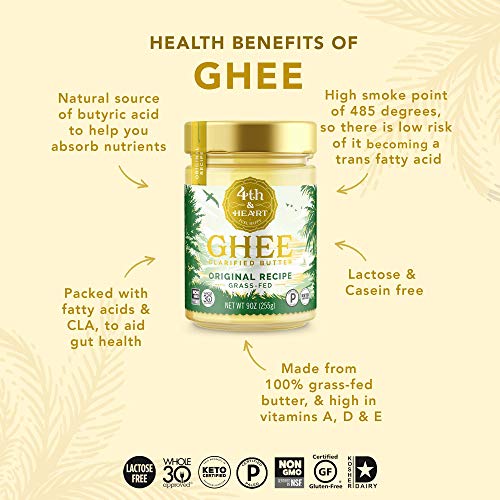 Original Grass-Fed Ghee Butter By 4Th &Amp; Heart, 9 Ounce, Pasture