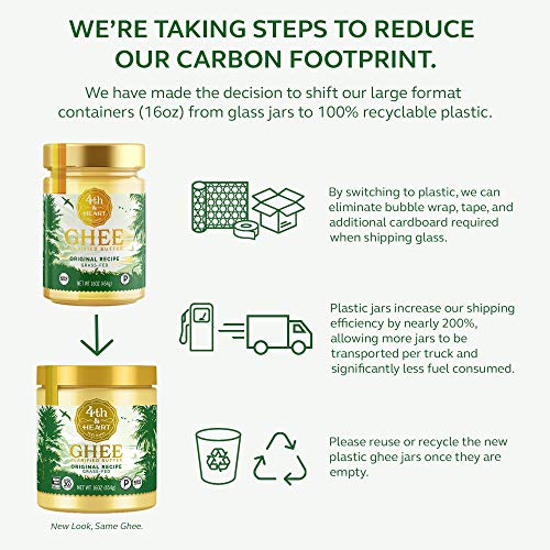 Original Grass-Fed Ghee By 4Th &Amp; Heart, 16 Ounce, Keto, Pasture