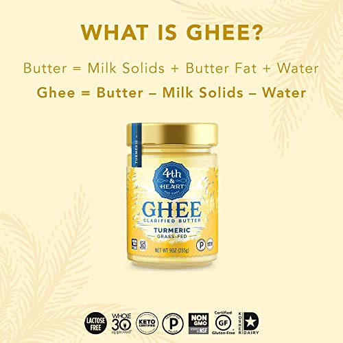 Turmeric Grass-Fed Ghee Butter By 4Th &Amp; Heart, 9 Ounce, Keto, Pa