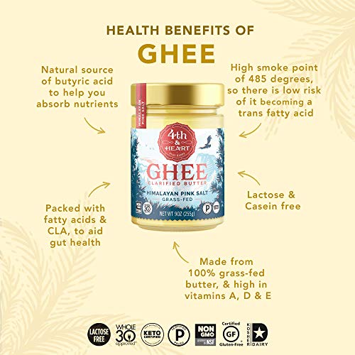 Vanilla Bean Grass-Fed Ghee Butter By 4Th &Amp; Heart, 9 Ounce, Keto