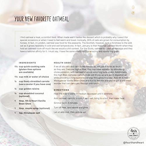 Vanilla Bean Grass-Fed Ghee Butter By 4Th &Amp; Heart, 9 Ounce, Keto