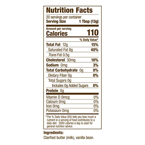 Vanilla Bean Grass-Fed Ghee Butter By 4Th &Amp; Heart, 9 Ounce, Keto