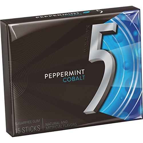 5 Gum Sugarfree Gum, Peppermint Cobalt, 35-Stick Pack 6 Packs T