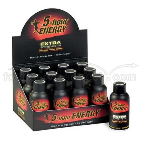 5 Hour Energy Extra Strength Shot - 12 Per Pack - 4 Packs Per Case.